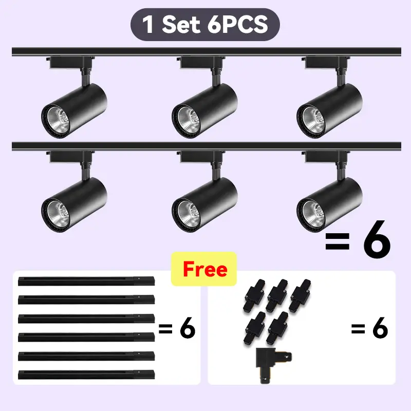 Led Track Light Set Ceiling Lamps Rail Lighting 220V Led Track Lamp Rail Light Spot Light Led Lights for Kitchen Shop Store Home - Image 18