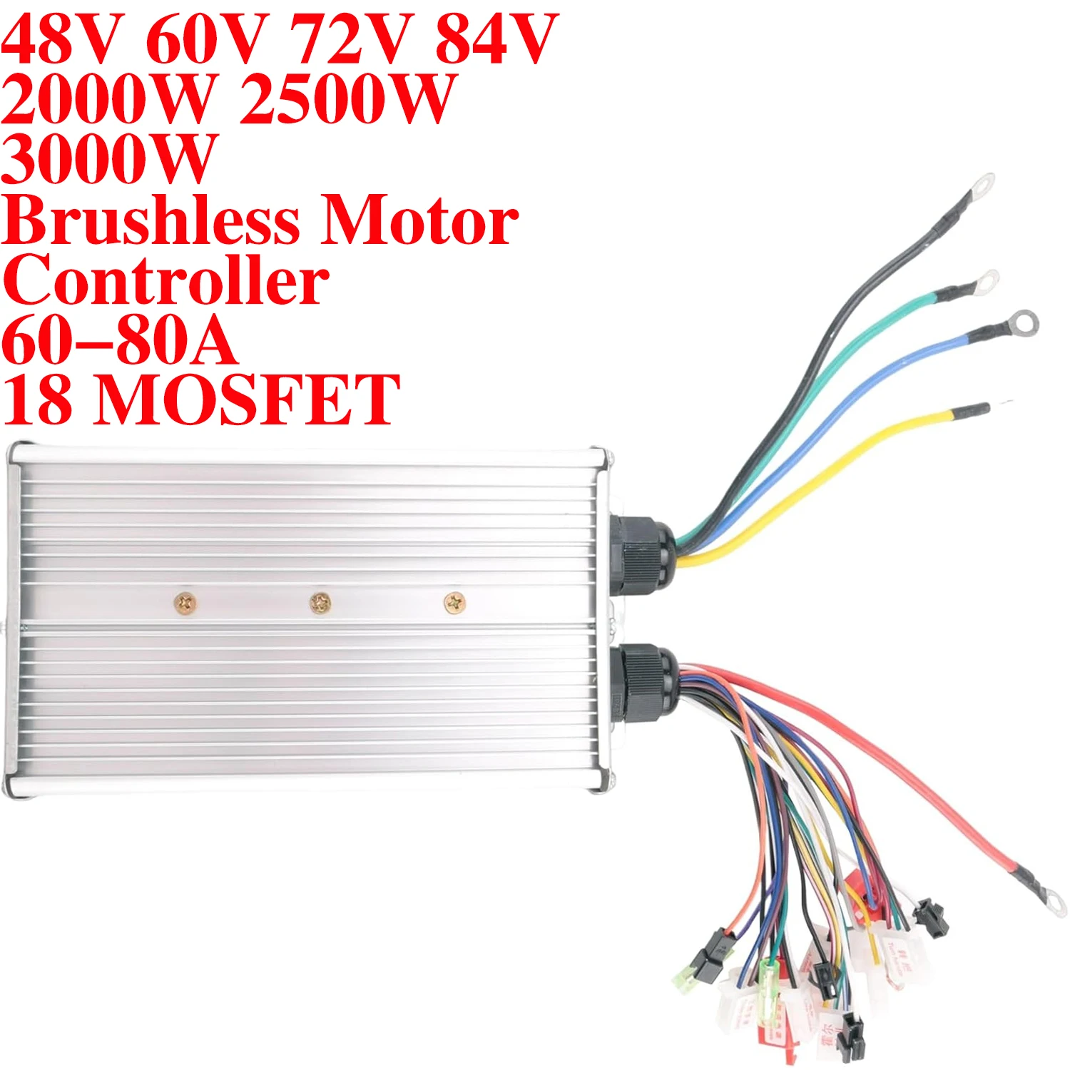 72V 2000W E-bike Controller Brushless motor Controller 48V 60V 2500w 3000W MAX 8
