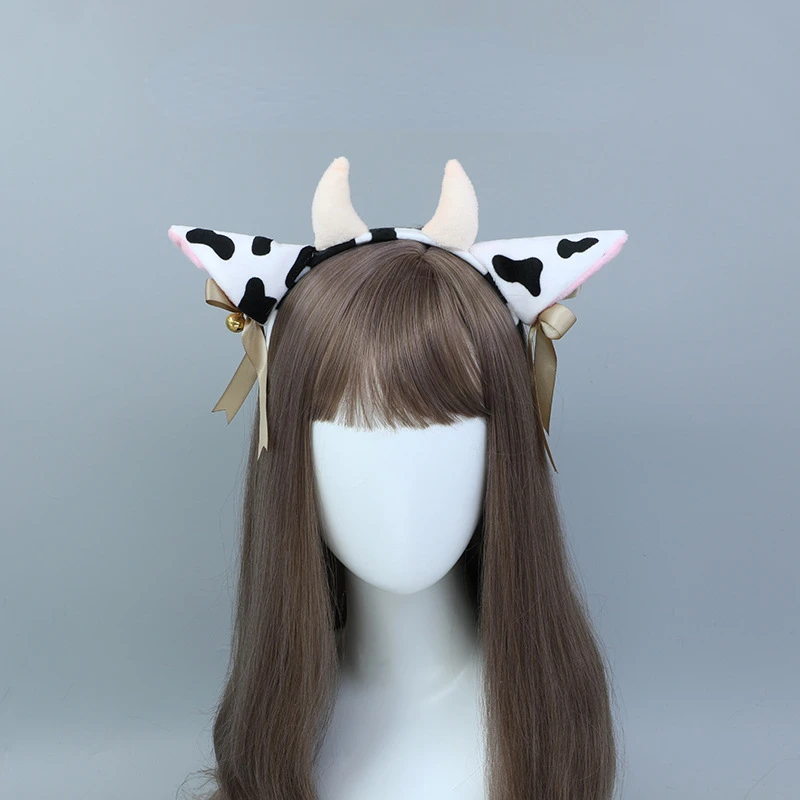 

Handmade Cow Beast Ear Headwear Accessories Cute Plush Cow Hair Band