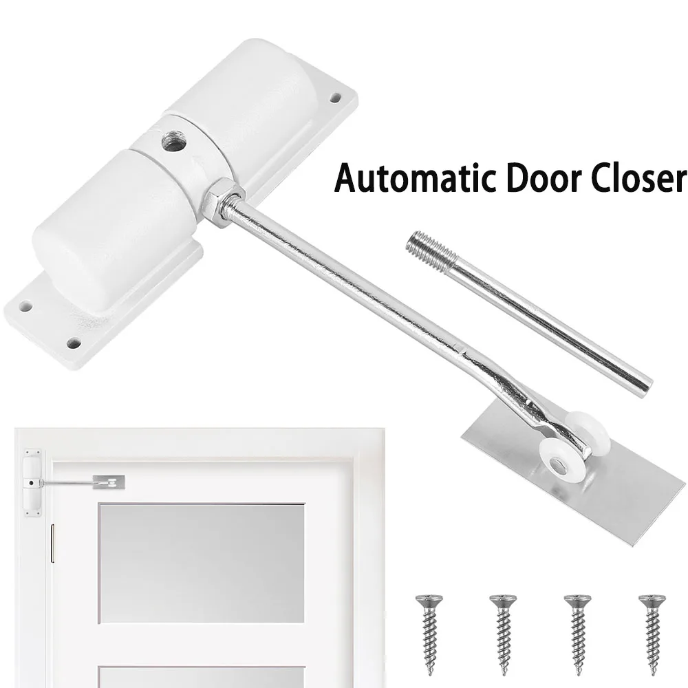Automatic Door Closer Adjustable Heavy Duty Safety Spring Silenciar 30kg Metal Door Closer Enduring Convert Hinged for Home