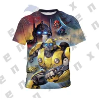 Transformers Bumblebee Children's Printed 3D Printed T-shirt with Summer Short Sleeves Cool Boys' and Children's T-shirts 2