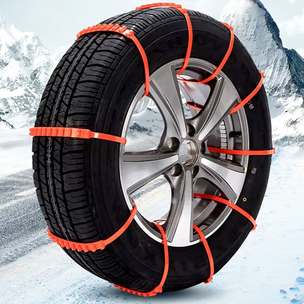 10PCS Car Plastic Anti-slip Chain Tire Anti-slip Ties Snow Mud Emergency Chain Cars Universal Lockout Artifact,tire chains