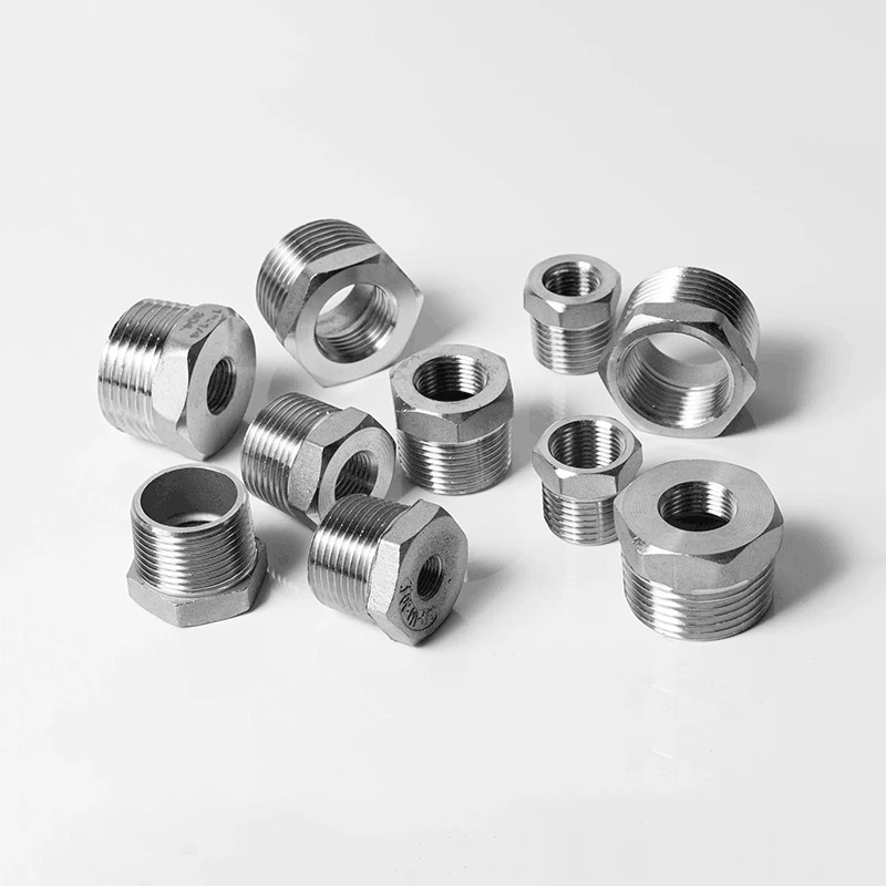 304 316 Stainless Steel BSP NPT Male Female Thread Reducer Bushing Pipe Fitting Connector Joint