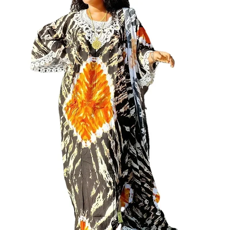 Abaya-Robe de soirée de grande taille pour femmes musulmanes, vêtements africains, robe marocaine, caftan de Dubaï, mode de luxe, Dashiki