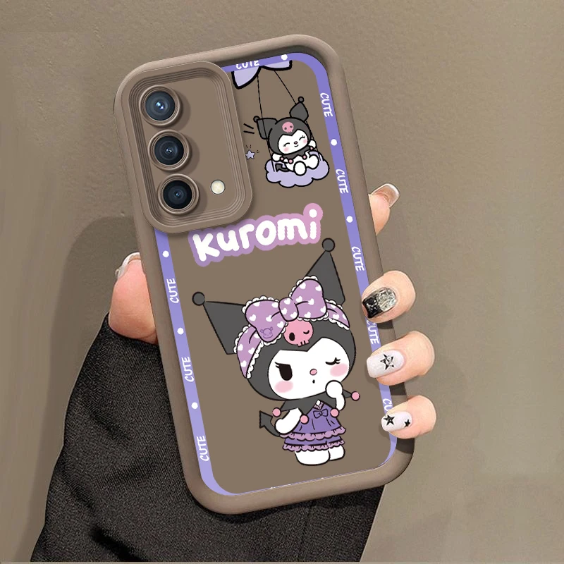 Cartoon Kuromi Girl Per Reno X5 X3 10 8T 7Z 6 5 Pro Plus Pro 4G 5G Eye Ladder Phone Case