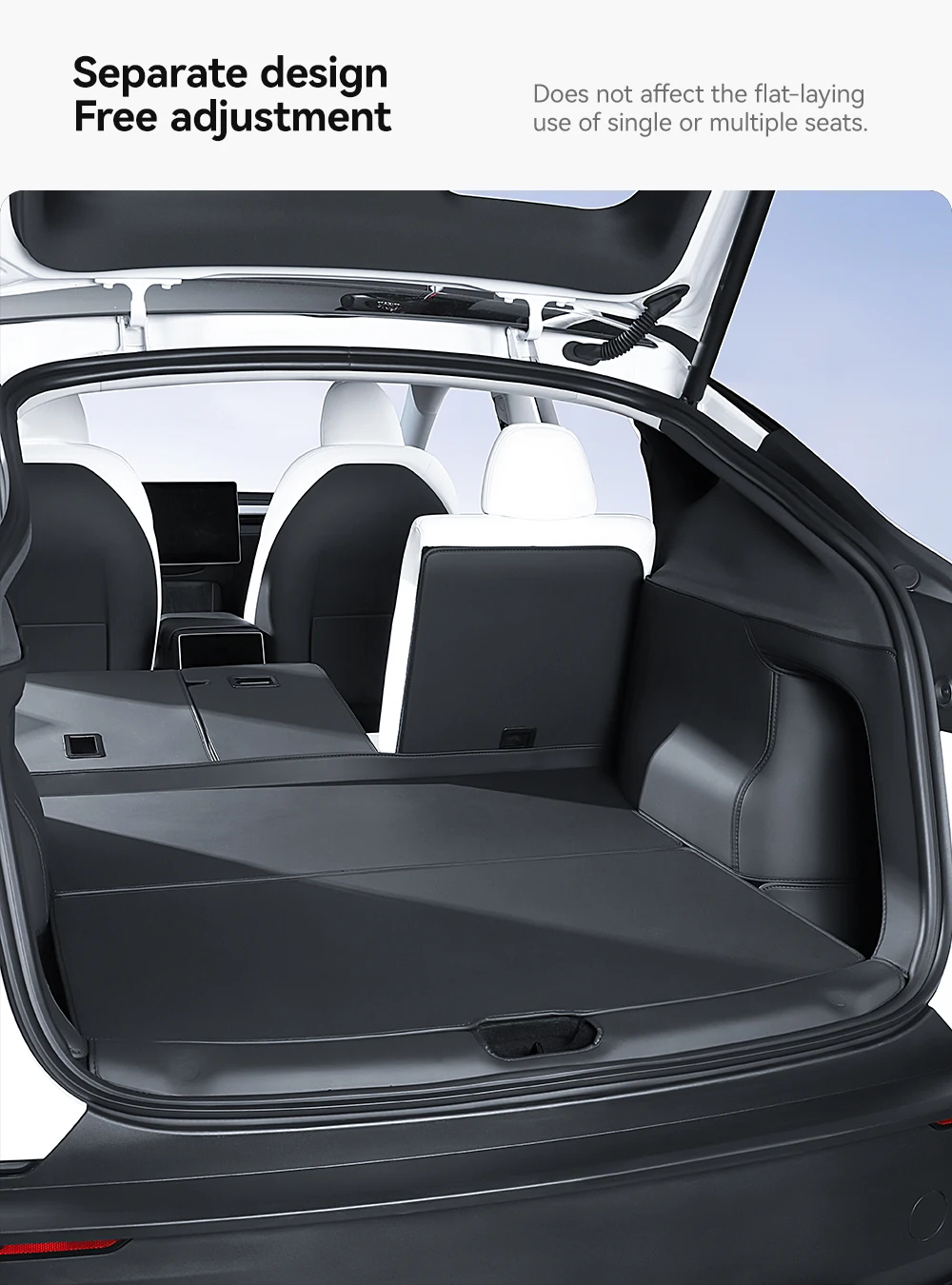 For Tesla Model Y 2025 Juniper Leather Trunk Mats Rear Seat Back Protector Pad F