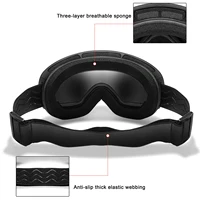Lunettes de Ski Anti-buée pour hommes et femmes, pour Sports de plein air, snowboard, motoneige, UV400, lentille rechargeable, pour adolescents, cyclisme de noël 6