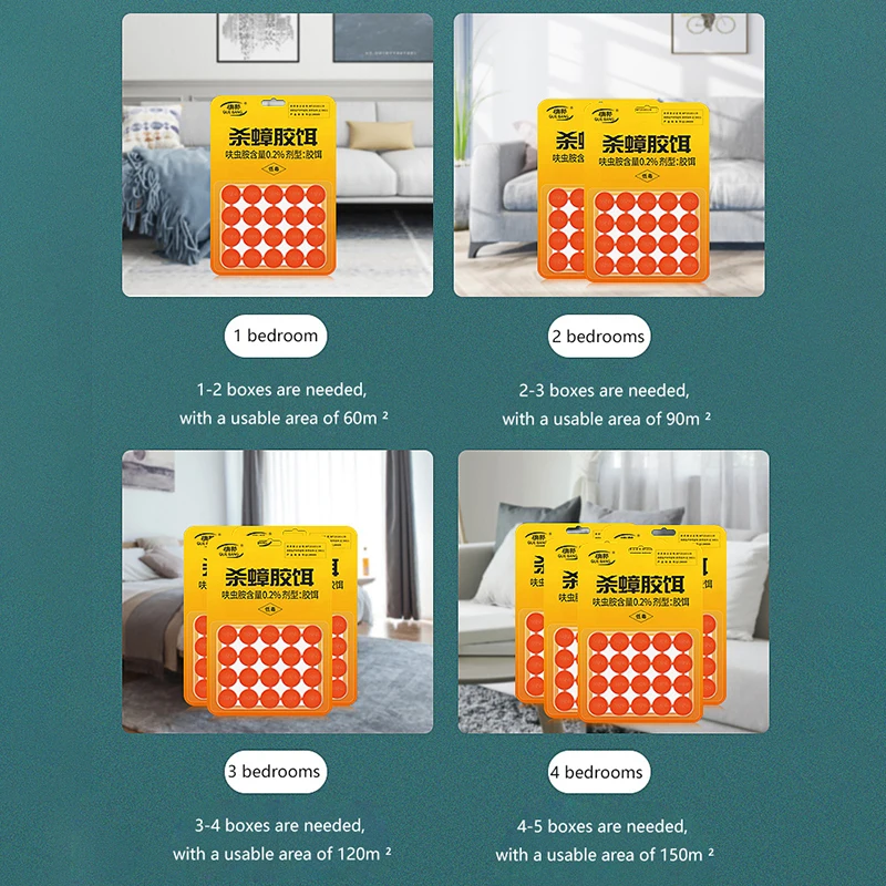 Bait Tool Cockroach Cockroach Nest End Catch Glue Bait Sticker Traps Non-toxic Pest Control Tool For Kitchen Bedroom