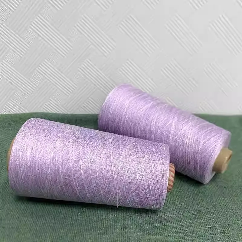 Purple Ice Silk Linen Yarn Hand Knitting Healthy Organic Baby Flax Yarn DIY Crochet Fine Thin Thread Clothes Material 250g X5562 3