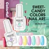 ROSALIND 15ML Gel Set 2/6PCS Nail Polish Set Semi Permanent Brights Colors Soak Off UV Gel Base Top Coat Nail Art Decoration 5