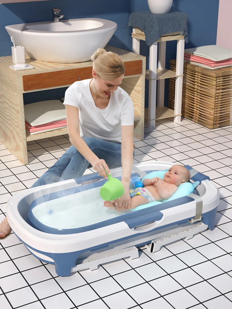 Adult Folding Plastic Bathtub  Portable Bathing Barrel Spa Bathtub 4