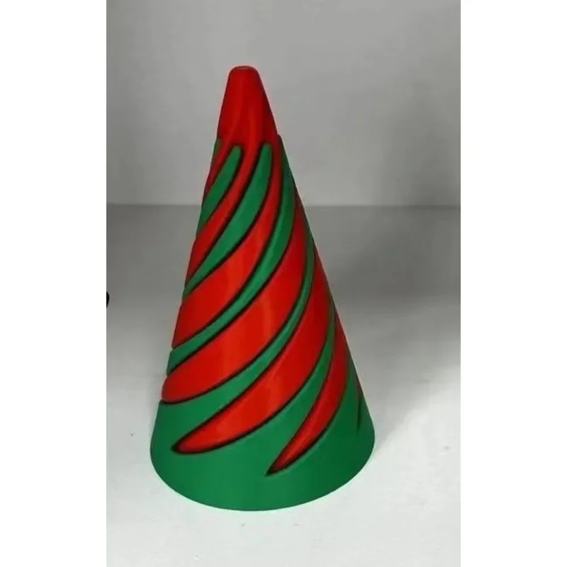 2pc 3D Mini Spiral Cone Stress Relieving Toys Fingertip Decompression Tool Illusion Pyramid Cylinder Sculpture Creative Souptoy