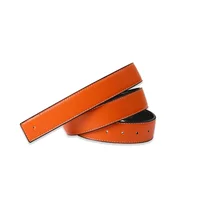 Luxury Brand Belts No Buckle Men High Quality Pin Smooth Buckle Male Straps without Buckle  PU Leather Waistband No Buckle 3.8cm - Image 5