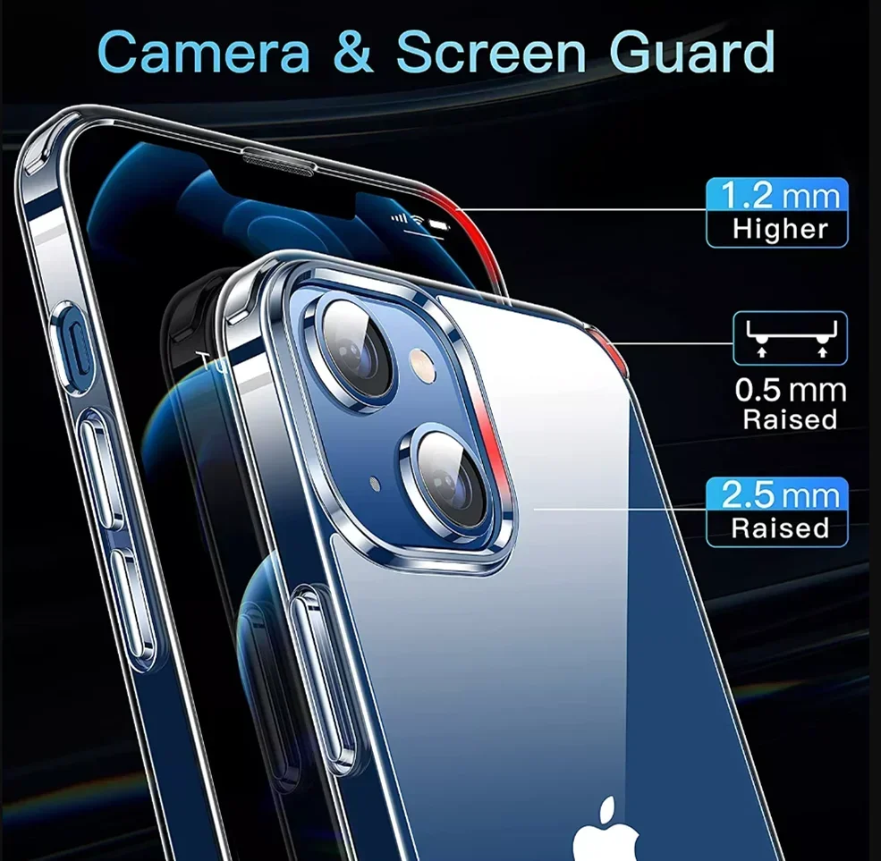 Sleek Ultrathin Shockproof Clear Phone Case