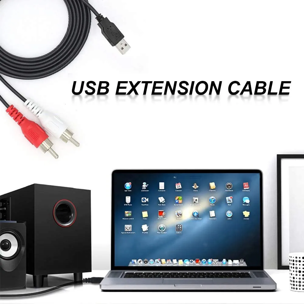 USB-RCA ̺, USB 2.0 -2 RCA   AV/V , ķڴ  ĸó ī ø  ̺, TV/Ma