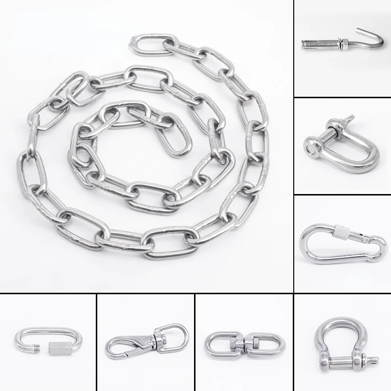 304 stainless steel iron chain chandelier pet dog chain outdoor clothes
