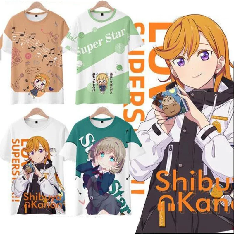 Camiseta De Manga Curta Para Homens E Mulheres, Traje Cosplay, Anime, Amor, Superstar, 3D, Engraforcado, Gralfico, Streetwear, Moda