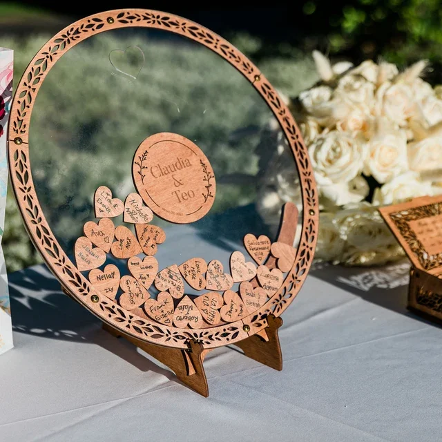 Personalized Wedding Guest Book Bridal Shower Guest Book Alternative Drop Box Wedding Guestbook Rustic D&eacute;cor