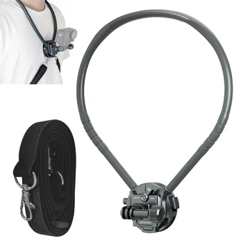 Supporto da collo per action camera, stabilizzatore POV con supporto pettorale - Sistema a sgancio rapido per riprese ergonomiche e a mani libere di sci