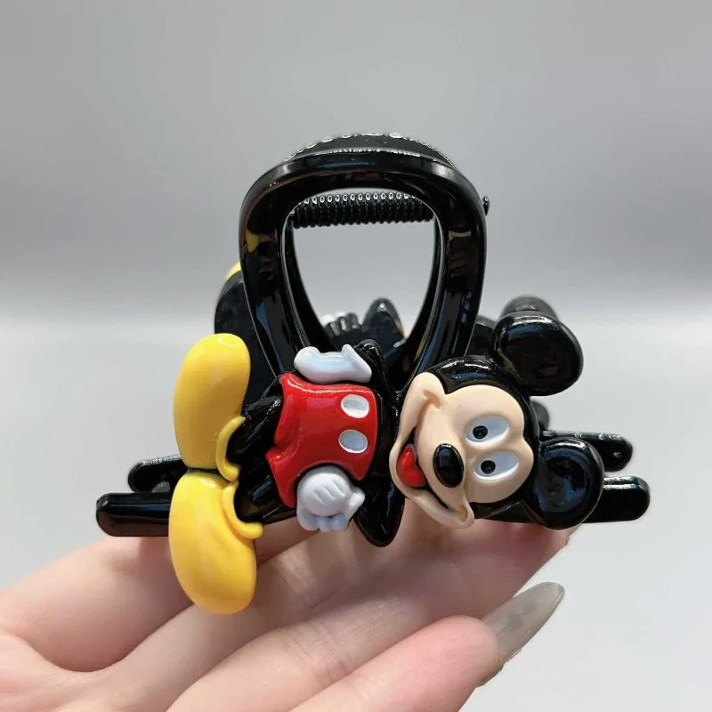 Pinces à Cheveux Mickey Mouse Bulles Noires - Accessoire Disney Jinmei - Neuf Avec étiquettes