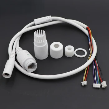 CCTV POE IP 네트워크 카메라 PCB 모듈 비디오 전원 케이블, 길이 65cm, RJ45 암 커넥터, 터미널, 방수 케이블