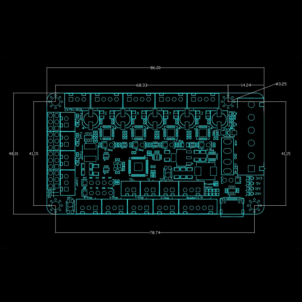 Placa-mãe Fysetc r4 para Impressora 3d Voron V0.1 Placa 86 mm 48 mm Peças Tmc2209 - Imagem 2