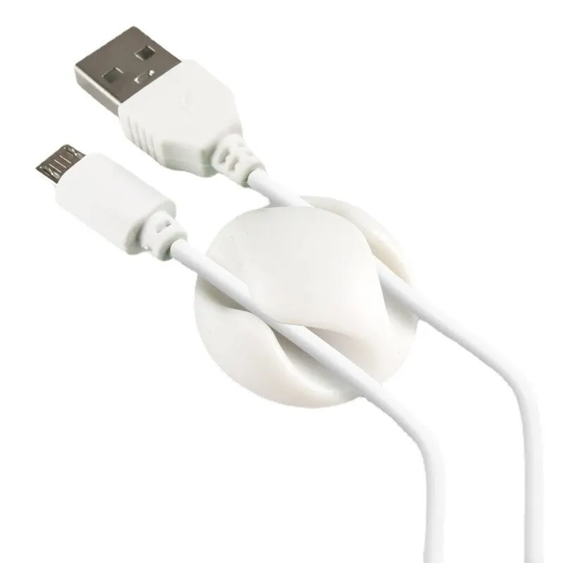 Cable Winder Silicone USB Cable Desktop Tidy Management Clips Holder Mouse Headphone Wire Organizer cable tie organizer cable tie mounts