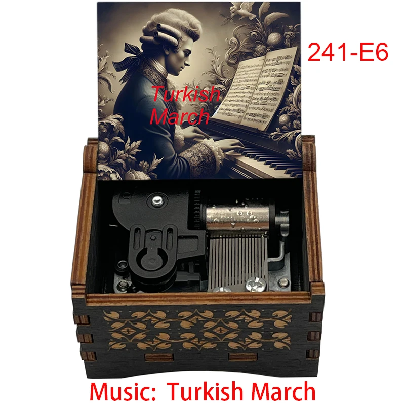 Mozart Rondo Alla Turca Turkish March Mechanical Music box 18 note for Teens Kids Birthday Christmas New Year Gift 6