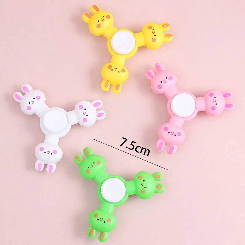 10/30Pcs Cartoon Rabbit frog Fingertip Gyro Stress Reliver Toy Kids Birthday Party Favors Easter Theme Goodie Bag Pinata Fillers stress relief toys party toys