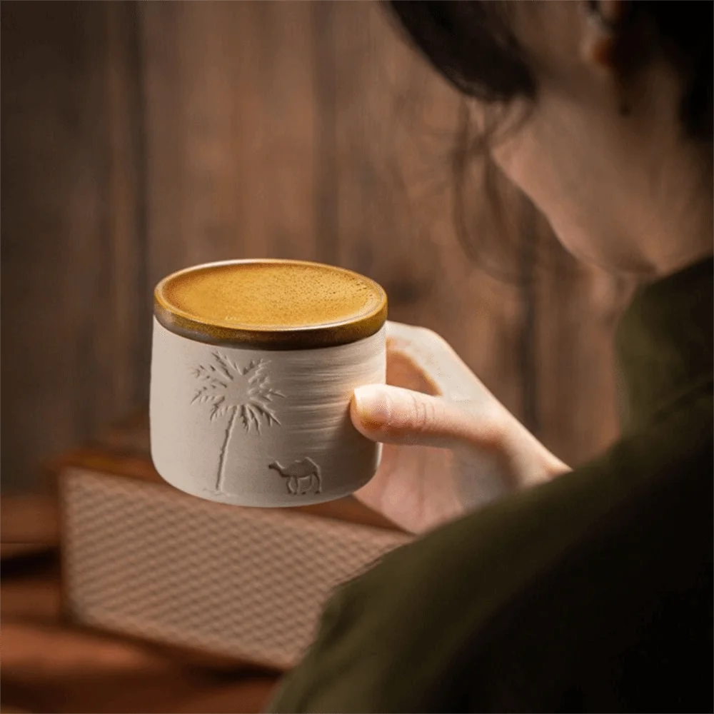 Description Picture 5 of itemNew Ceramic Coffee Mug 120ml/250ml/310ml Hand-Painted Camel Coffee Cup Middle Eastern Espresso Cup Milk Cocoa Hot Tea