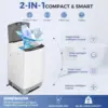 Portable Washing Machine, 20Lbs Capacity Full-Automatic Portable Washer, 2.8Cu.ft Washer and Dryer Combo with Drain Pum 2