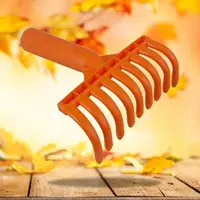Small Yard Leaf Rake Camping Rake Ergonomic Garden Rake Tool Hand Rake Claw Cleaning Grass Grass Grooming Clean up of Plants 2