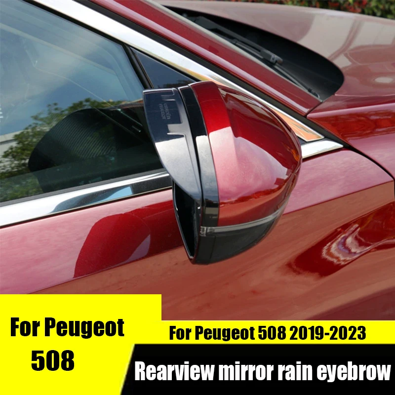 Per Peugeot 508 2023 2022 2021 2020 2019 Specchietto Retrovisore Pioggia Sopracciglio Specchio Inverso Decorazione Scudo Antipioggia