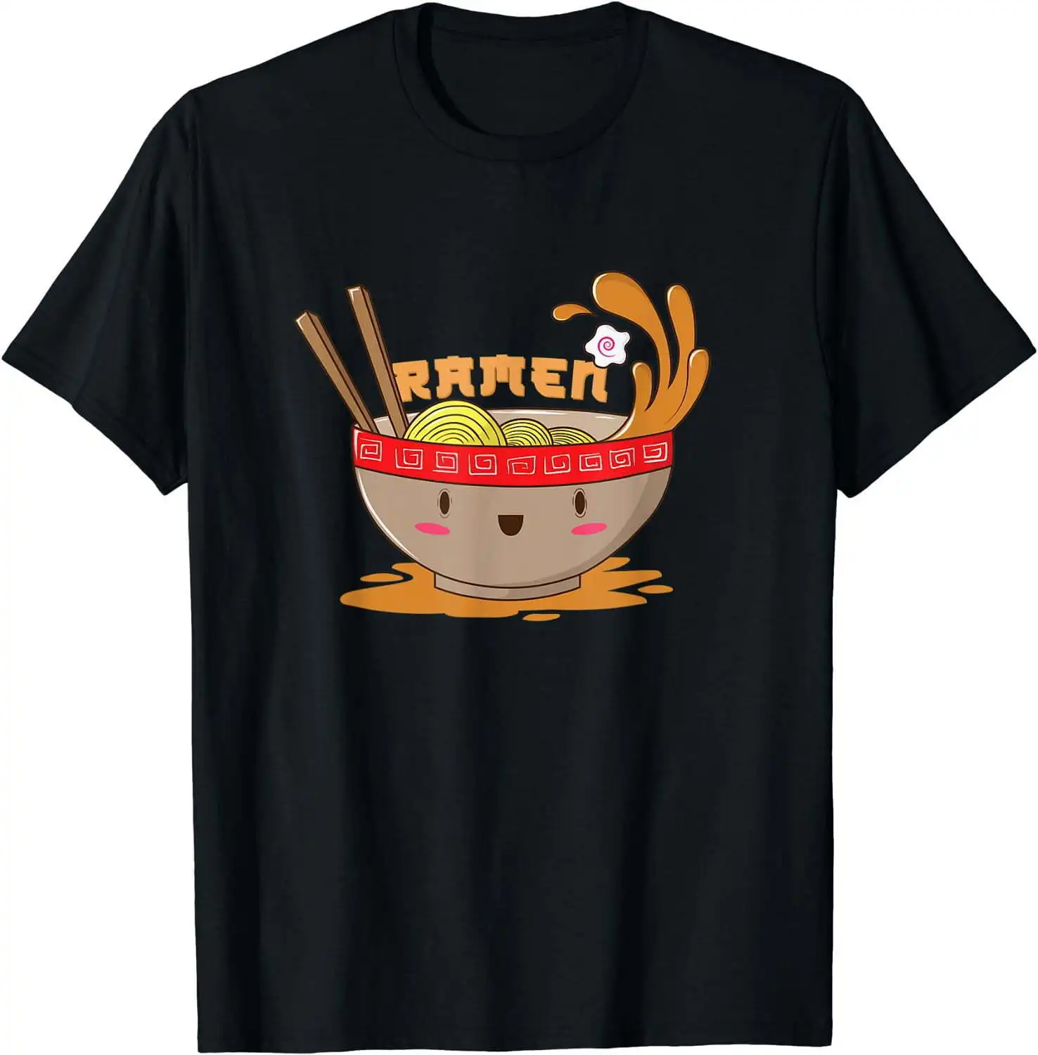Ramen Giapponese Noodle Soup T-Shirt Maniche Lunghe O Corte