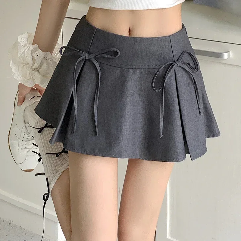 Women Y2K Bow Mini Skirt