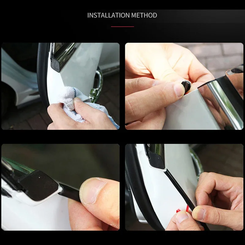 Universal 5 M Creative Modification Automobile Door Body Anti-collision Strip Safety Protection Decorative Rubber Strip Parts