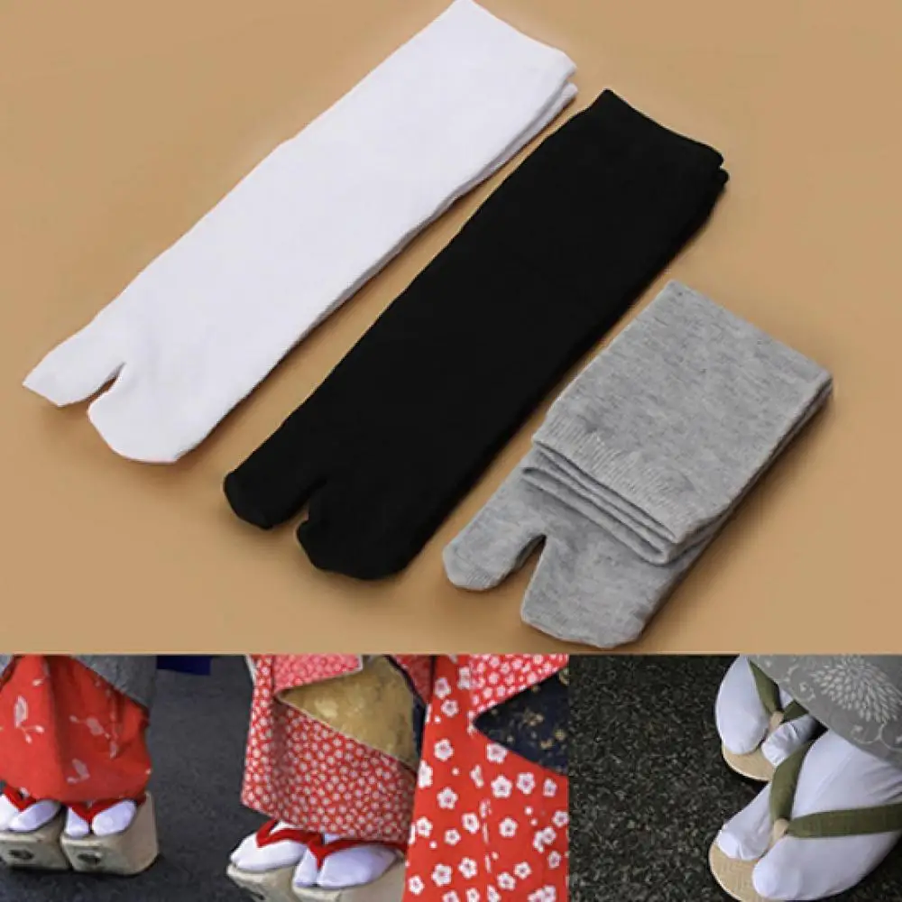 Japanese Kimono Flip-Flop Sandal Split Toe Tabi Ninja Geta Socks Fiber Two Finger Socks Men Socks Japanese Traditional Socks