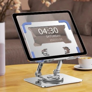 New Metal Mobile Phone Tablet Stand 360 Degree Rotating Lift Desktop Foldable Mobile Phone Stand Study Painting Support Stand