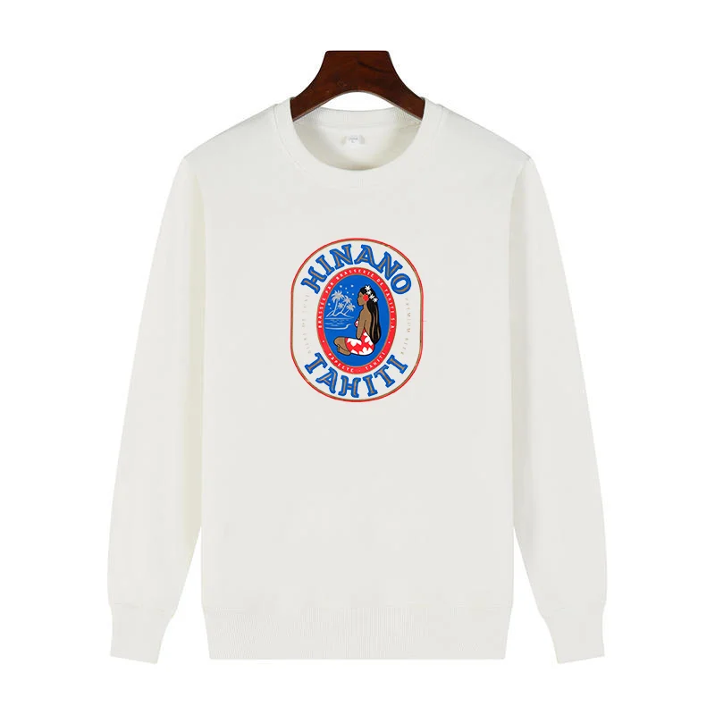 

Fashion graphic sweatshirts Hinano Beer Papeete Tahiti Polynesia fashion Round neck winter thick sweater hoodie Men's sportswear