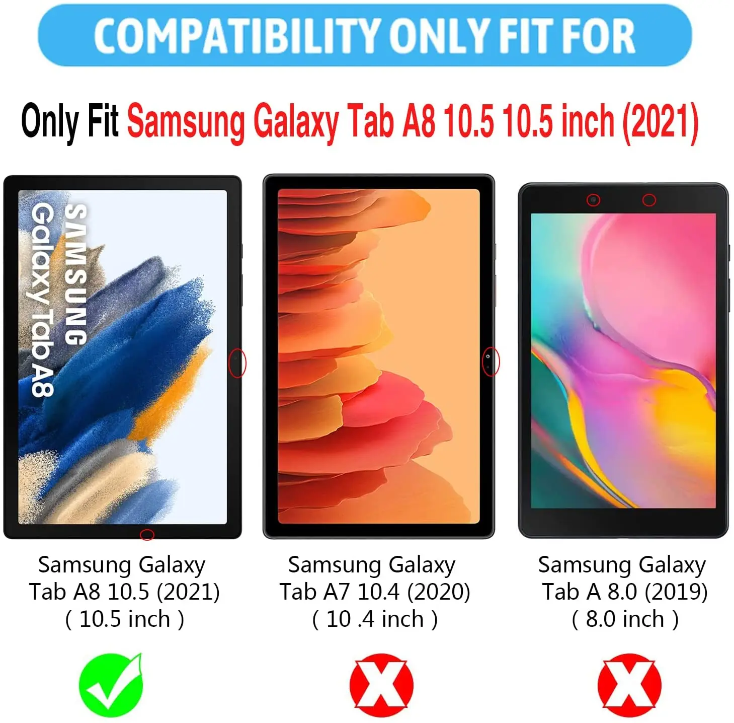 For Samsung Galaxy Tab A8 10.5 inch X200 X205 2021 Tempered Glass Screen Protector For SM-X200 SM-X205 Tablet Film Guard 10.5" 2