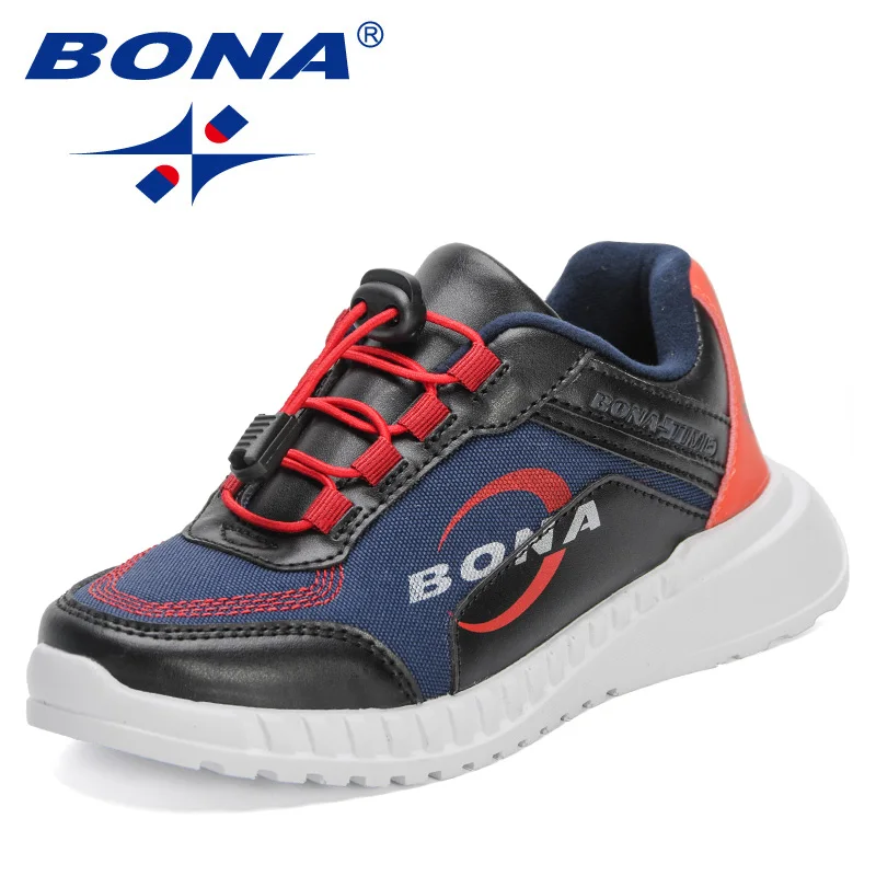 

BONA 2023 New Designers Children Casual Running Sport Jogging Shoes Kids Classics Sneakers Boys Girls Luxury Brand Tennis Shoes