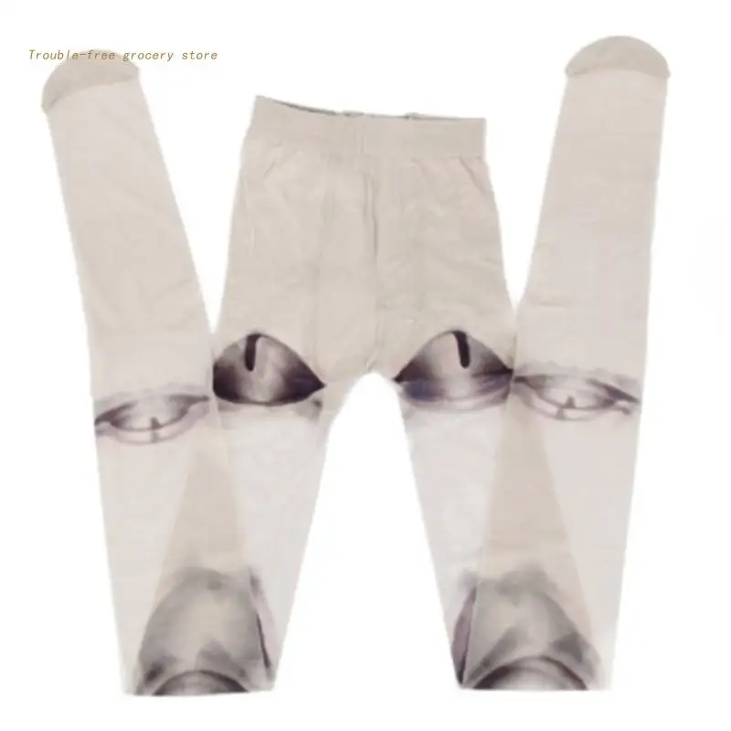 Women Harajuku Novelty Pantyhose Japanese Gothic Anime Jointed for Doll Style Tattoo 3D Print Tights Cosplay Stoc