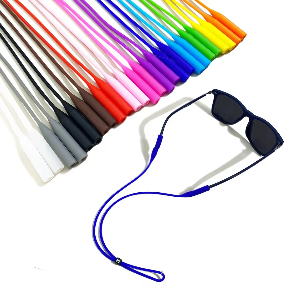 Fashion Sports Eyewear Retainer Candy Color Silicone Sunglasses Women Men Eyeglasses Straps Adjustable Glasses Elastic Holder glasses straps glasses retainer