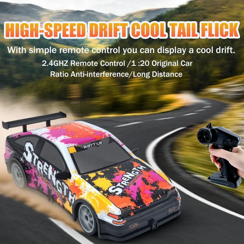 【Limited Quantity】 AE86 1:20 Remote Control Car Racing Toy For Kids 4WD High Speed 2.4G Electric RC Vehicle Gift For Boys Girls Outdoor Play