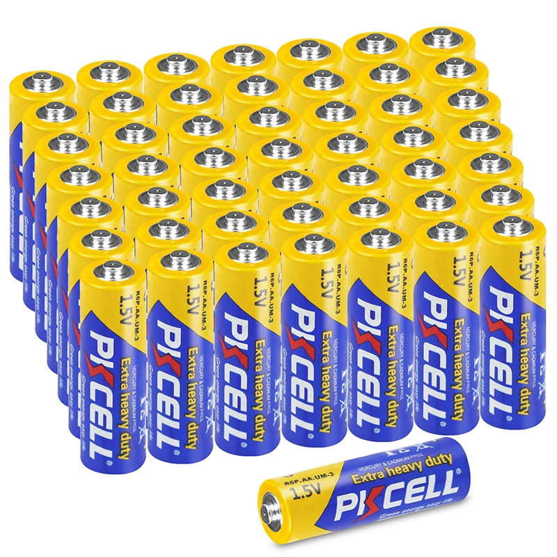 40PCS PKCELL AA battery 1.5V aa Super Heavy Duty Carbonzinc Batteries