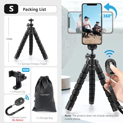 Vamson Flexible Octopus Sponge Tripod for Smartphones and Cameras