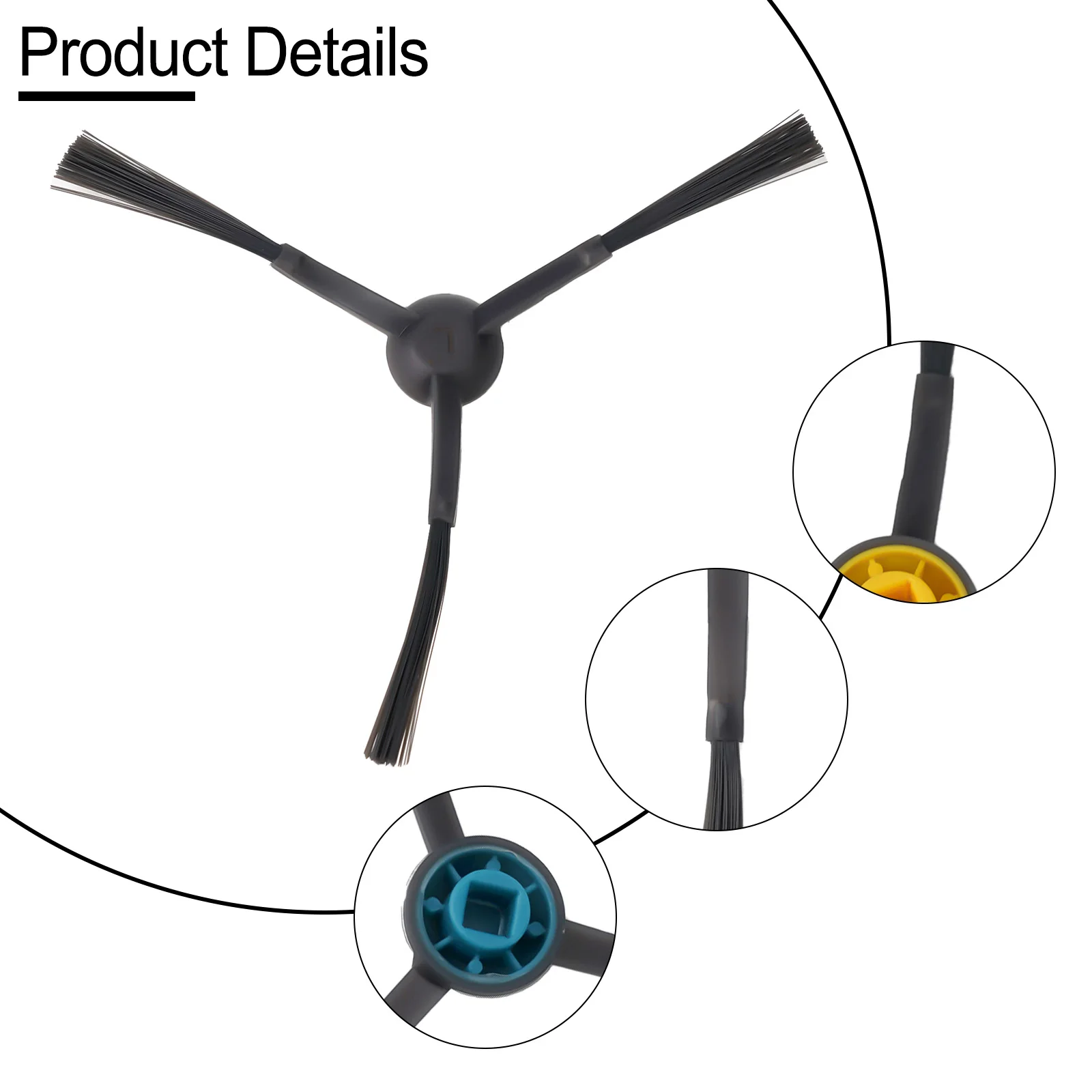 "Maximize Cleaning Efficiency with 6 Pack of High Quality Spare Side Brushes for Midea M7/M7 Pro Robot Vacuum Cleaner" 2