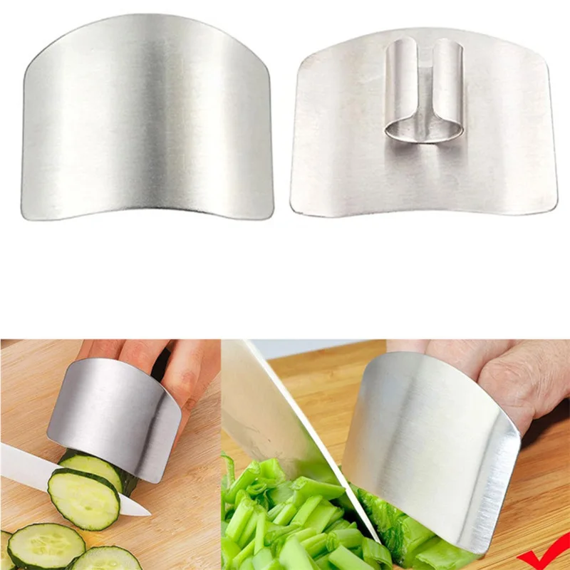 Kitchen Tool Accessories Stainless Steel Finger Guard Safety Vegetable Cutter Hand Guard Tool Kitchen Cut Finger Protector