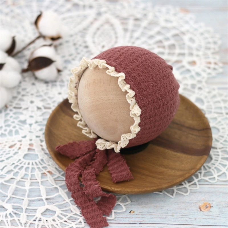 Cappello Neonato Design Adorabile Cappello Da Bambino Cappello Di Pizzo Per Bambini Con Cinturino Puntelli Per Fotografia Neonato Puntelli Per Foto Pe