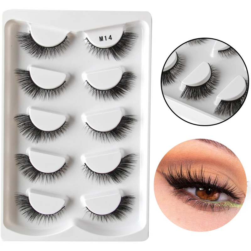 Mink False Eyelashes Cat Eye Dramatic Makeup Lashes